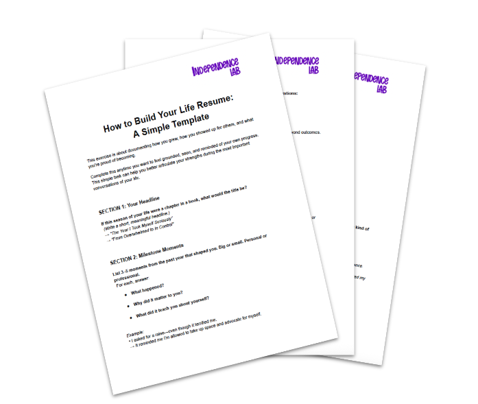 Life Resume Guide Image